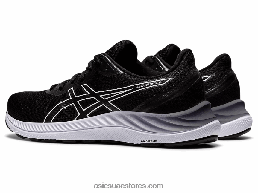 Asics أسود / أبيض جل اكسايت 8 2N24DJ3437