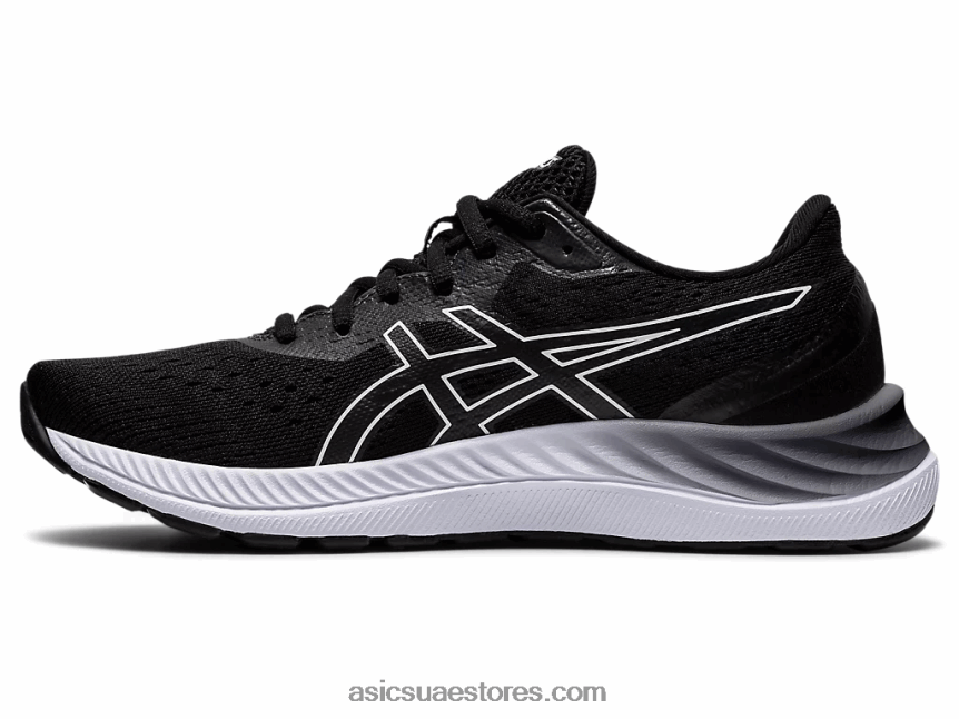 Asics أسود / أبيض جل اكسايت 8 2N24DJ3437