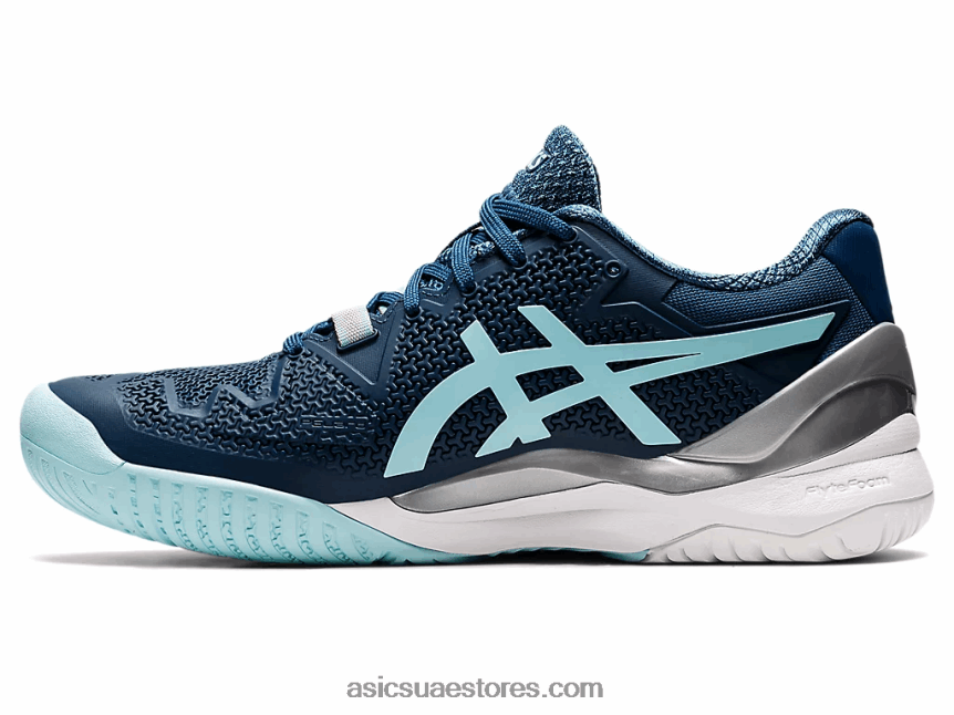 Asics نيلي فاتح / أزرق شفاف دقة هلام 8 واسعة 2N24DJ3521