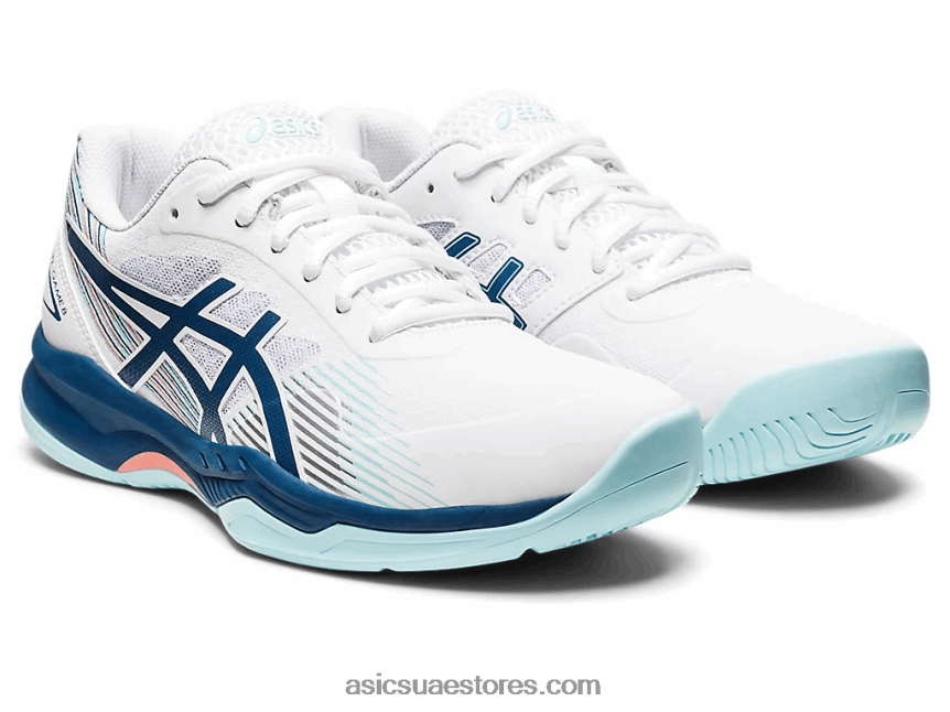 Asics أبيض / نيلي فاتح لعبة جل 8 2N24DJ3532
