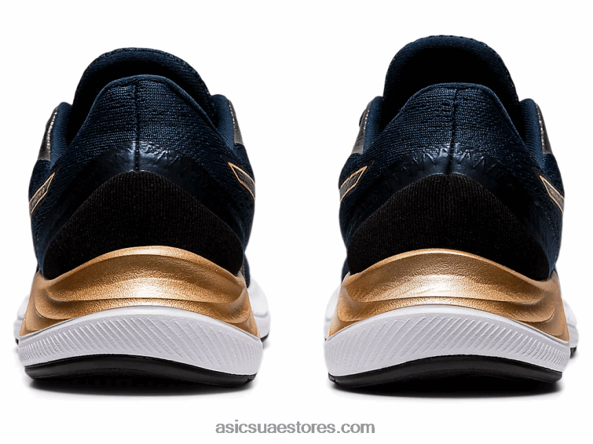 Asics الأزرق الفرنسي / الشمبانيا جل اكسايت 8 عريض 2N24DJ3535