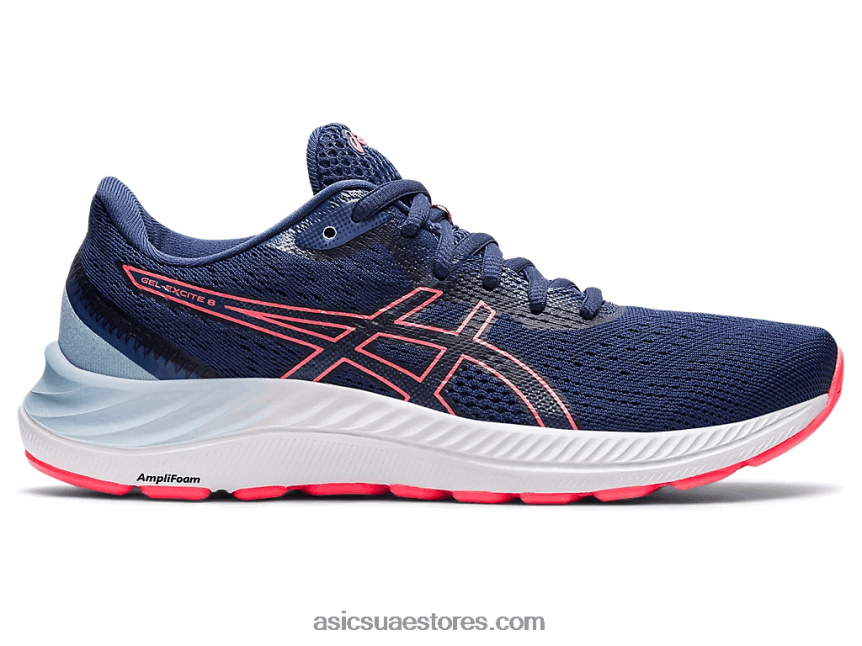 Asics أزرق رعدى / مرجان متوهج جل اكسايت 8 عريض 2N24DJ3595