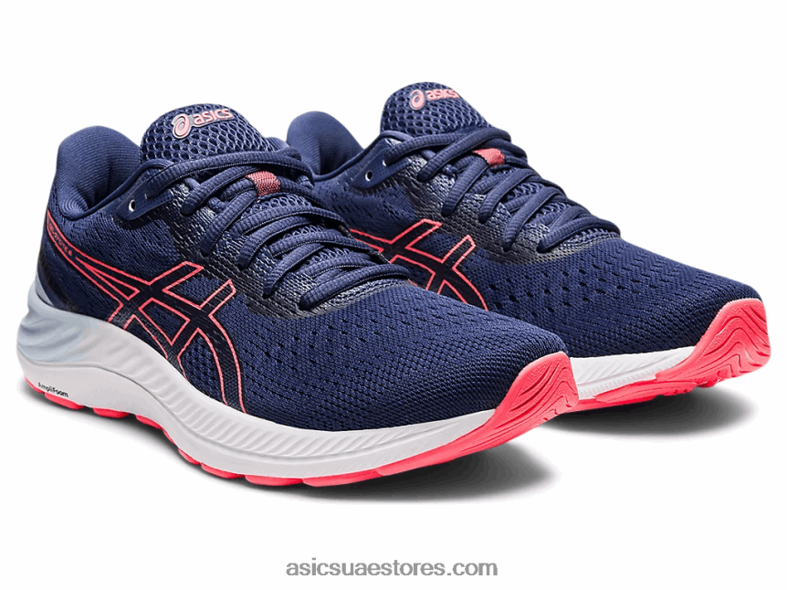 Asics أزرق رعدى / مرجان متوهج جل اكسايت 8 عريض 2N24DJ3595