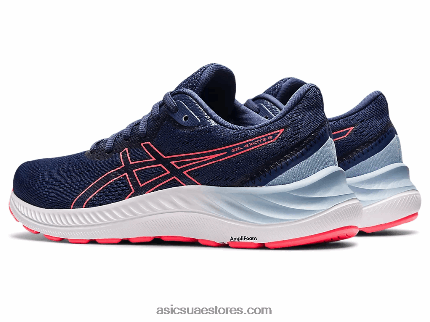 Asics أزرق رعدى / مرجان متوهج جل اكسايت 8 عريض 2N24DJ3595