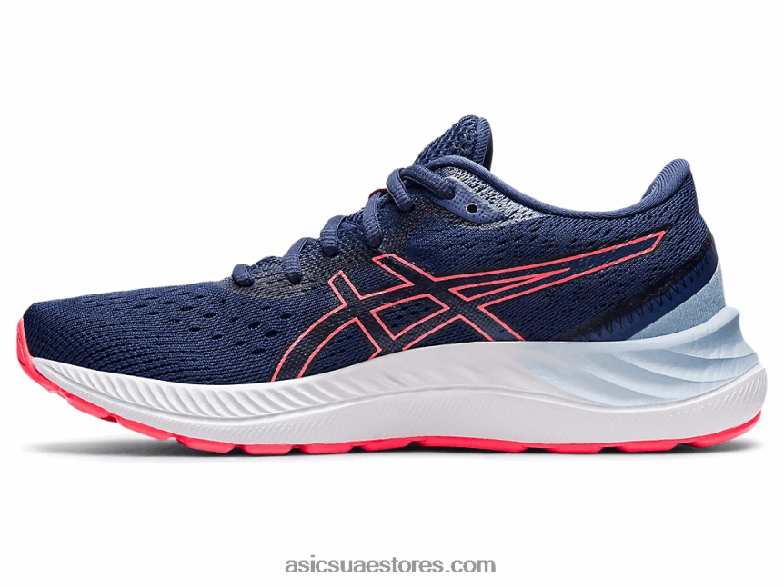 Asics أزرق رعدى / مرجان متوهج جل اكسايت 8 عريض 2N24DJ3595