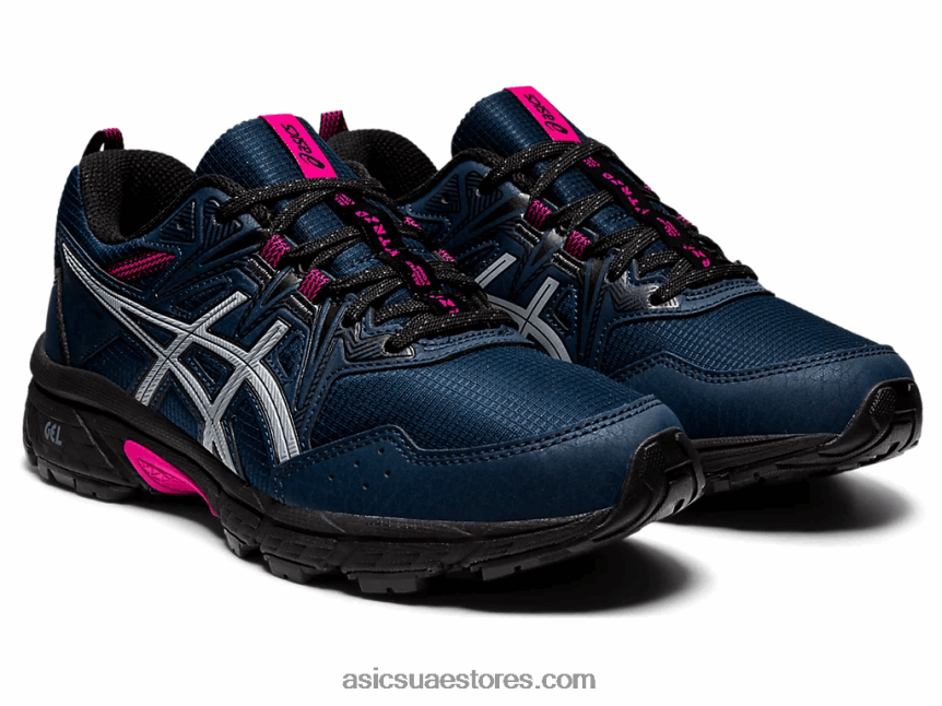 Asics الهذيان الأزرق / الوردي الفرنسي جل فينشر 8 مخرز 2N24DJ3634