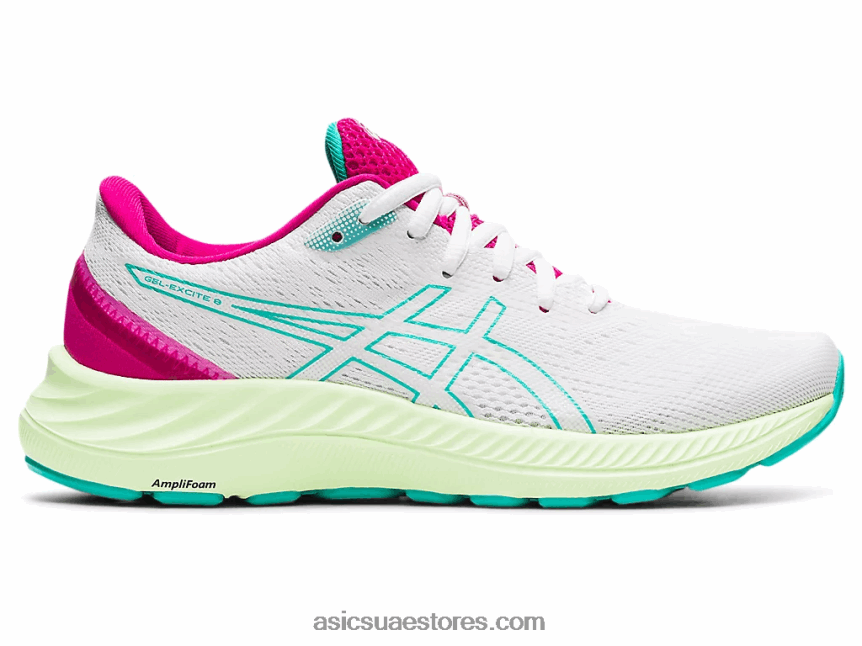 Asics أبيض / زجاج البحر جل اكسايت 8 2N24DJ3686
