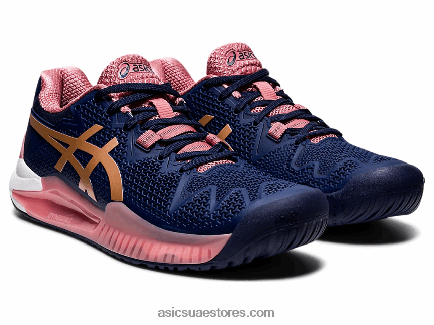 Asics طاووس / ذهب وردي هلام القرار 8 2N24DJ3894