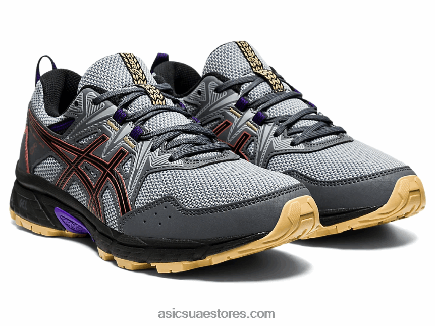 Asics الناقل الرمادي / الطوب الأحمر جل فينشر 8 عريض 2N24DJ3938