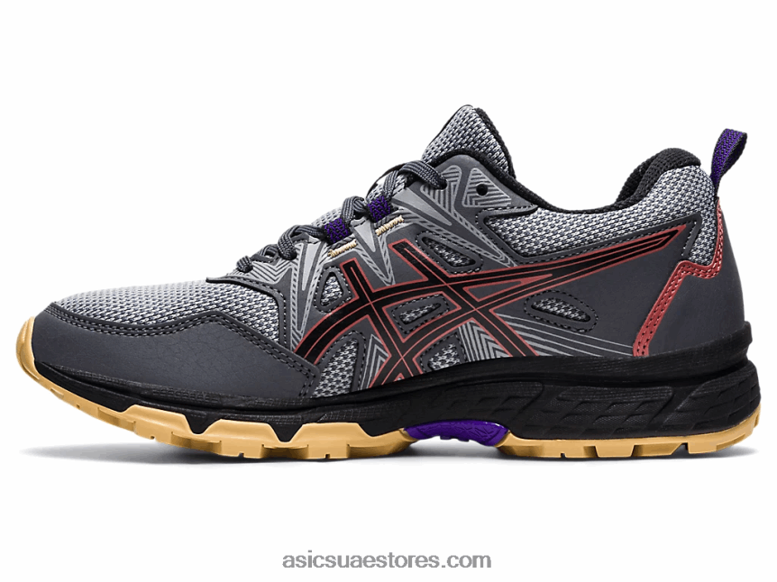 Asics الناقل الرمادي / الطوب الأحمر جل فينشر 8 عريض 2N24DJ3938