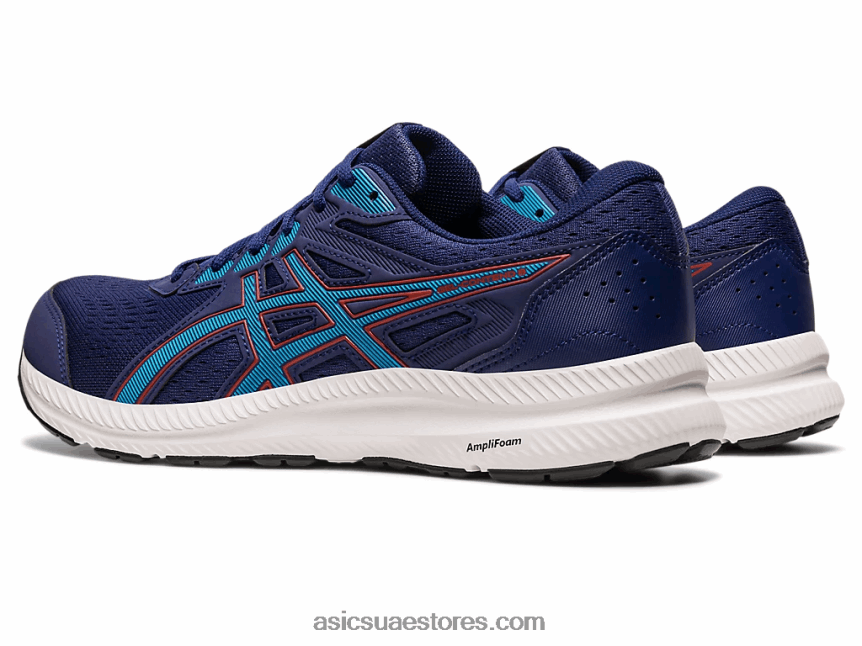Asics أزرق نيلي / أزرق الجزيرة جل يحتوي على 8 عريض إضافي 2N24DJ395