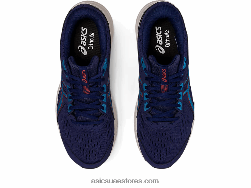 Asics أزرق نيلي / أزرق الجزيرة جل يحتوي على 8 عريض إضافي 2N24DJ395