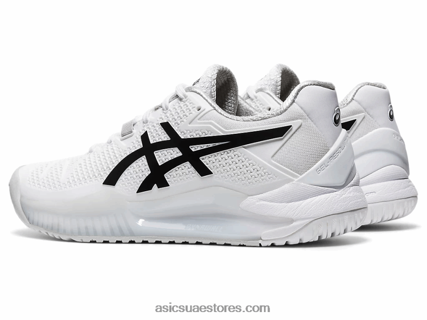 Asics أبيض أسود هلام القرار 8 2N24DJ4152