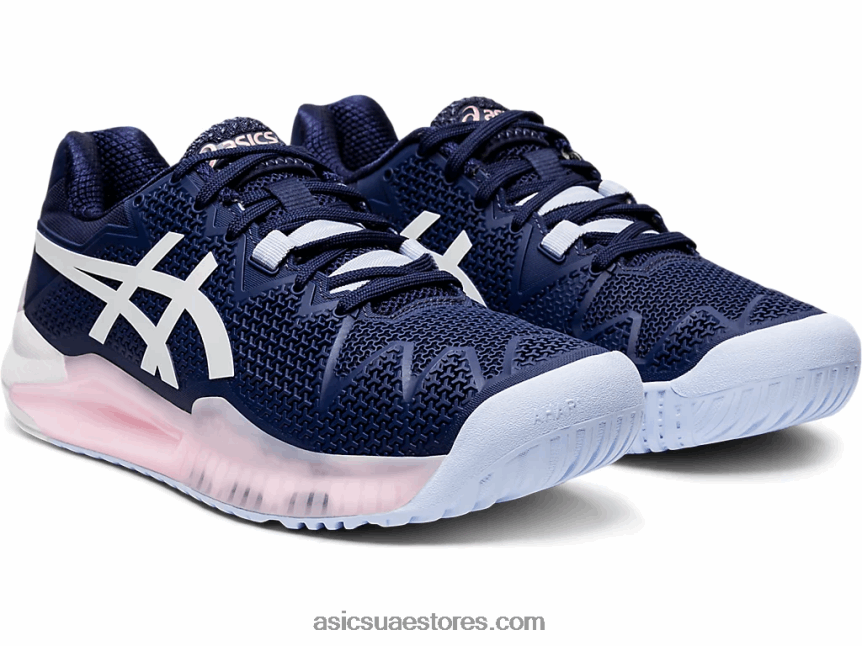 Asics معطف طاووس / أبيض هلام القرار 8 2N24DJ4185