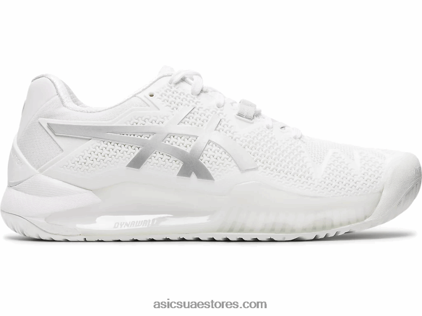 Asics أبيض / فضي نقي هلام القرار 8 2N24DJ4186