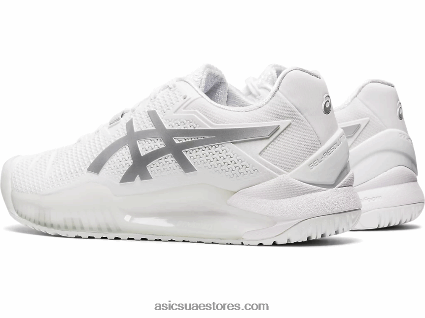 Asics أبيض / فضي نقي هلام القرار 8 2N24DJ4186
