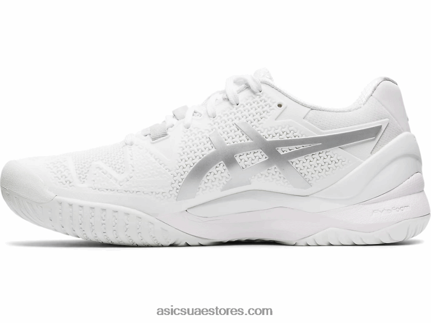 Asics أبيض / فضي نقي هلام القرار 8 2N24DJ4186
