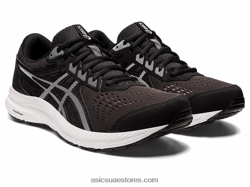Asics أسود / أبيض جل يحتوي على 8 عريض إضافي 2N24DJ715