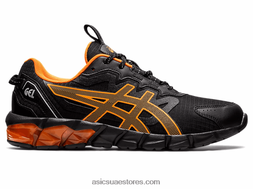 Asics أسود / برتقالي صادم جل-كوانتوم 90 2N24DJ1603