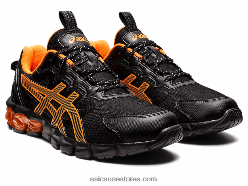 Asics أسود / برتقالي صادم جل-كوانتوم 90 2N24DJ1603