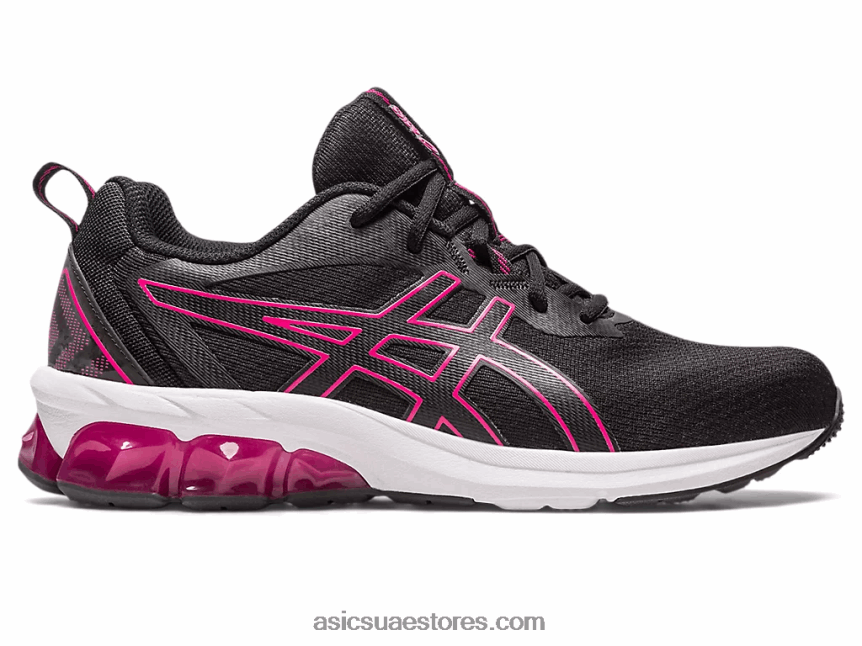 Asics الهذيان الأسود / الوردي هلام الكم 90 رابعا 2N24DJ2227