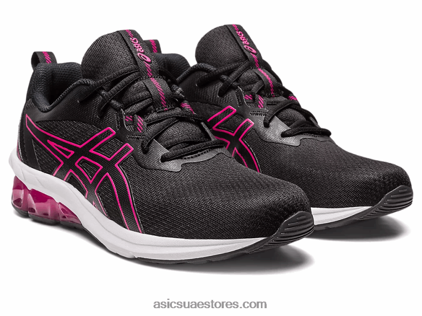 Asics الهذيان الأسود / الوردي هلام الكم 90 رابعا 2N24DJ2227