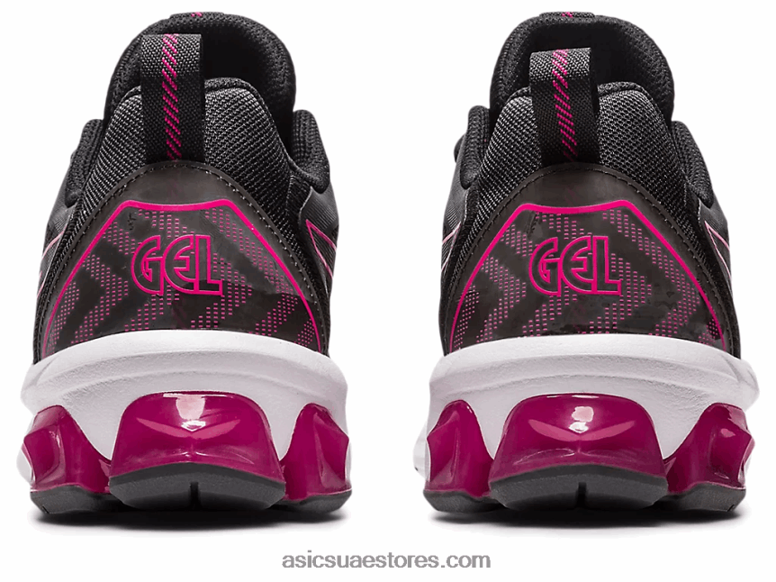 Asics الهذيان الأسود / الوردي هلام الكم 90 رابعا 2N24DJ2227