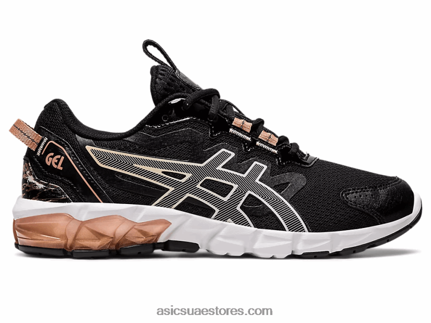 Asics أسود / ذهبي وردي جل-كوانتوم 90 2N24DJ2854