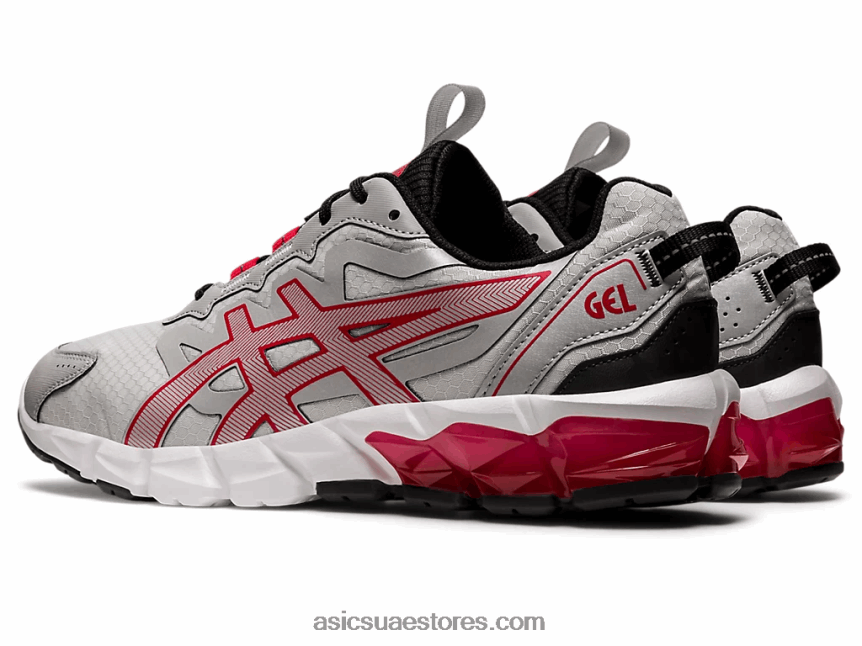 Asics رمادي جليدي / أحمر كلاسيكي جل-كوانتوم 90 2N24DJ672