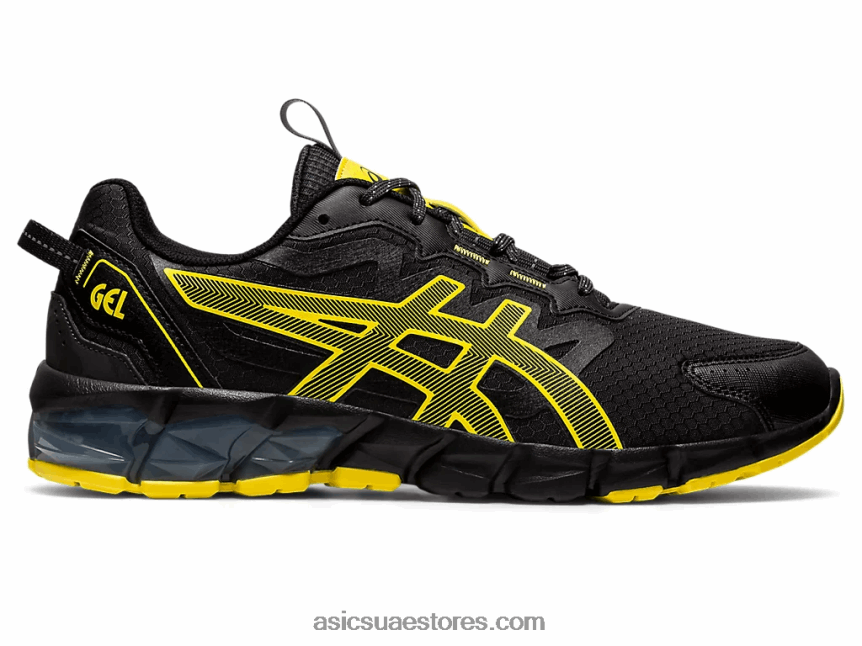 Asics أسود / أصفر نابض بالحياة جل-كوانتوم 90 2N24DJ785