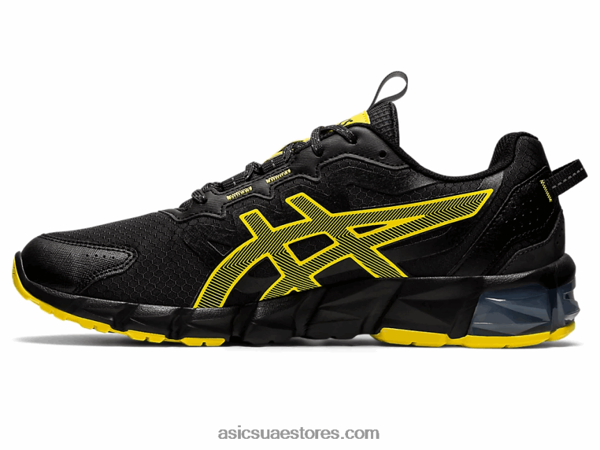 Asics أسود / أصفر نابض بالحياة جل-كوانتوم 90 2N24DJ785