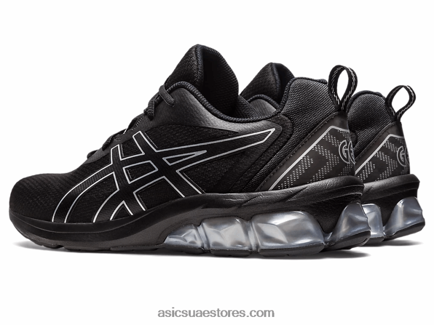 Asics أسود / فضي نقي هلام الكم 90 رابعا 2N24DJ95