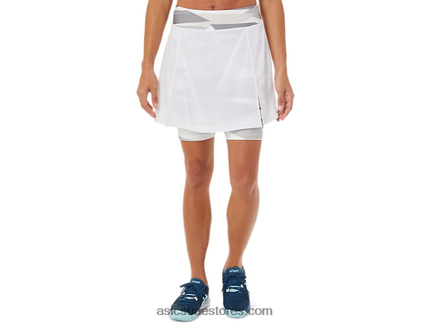 Asics أبيض لامع المرأة الجديدة القوية 92 skort 2N24DJ3276