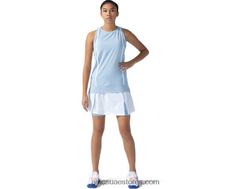 Asics أبيض لامع / طباعة ضباب المرأة الجديدة القوية 92 skort 2N24DJ3824