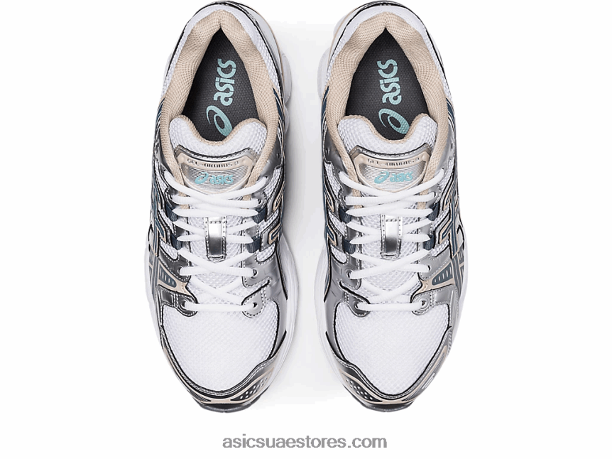 Asics أبيض / رمادي فولاذي جل نيمبوس 9 2N24DJ1000