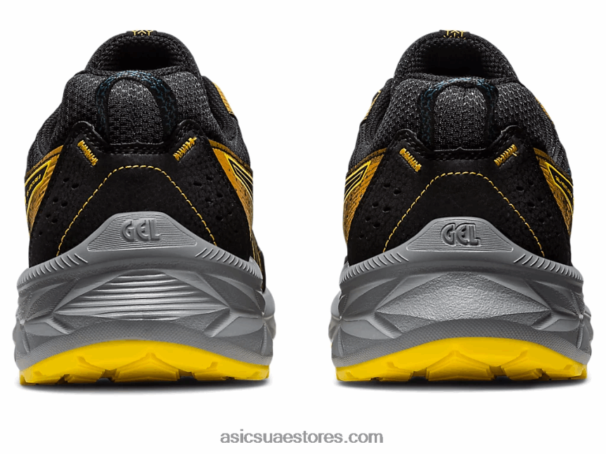 Asics أسود / أصفر ذهبي جل فينشر 9 2N24DJ103