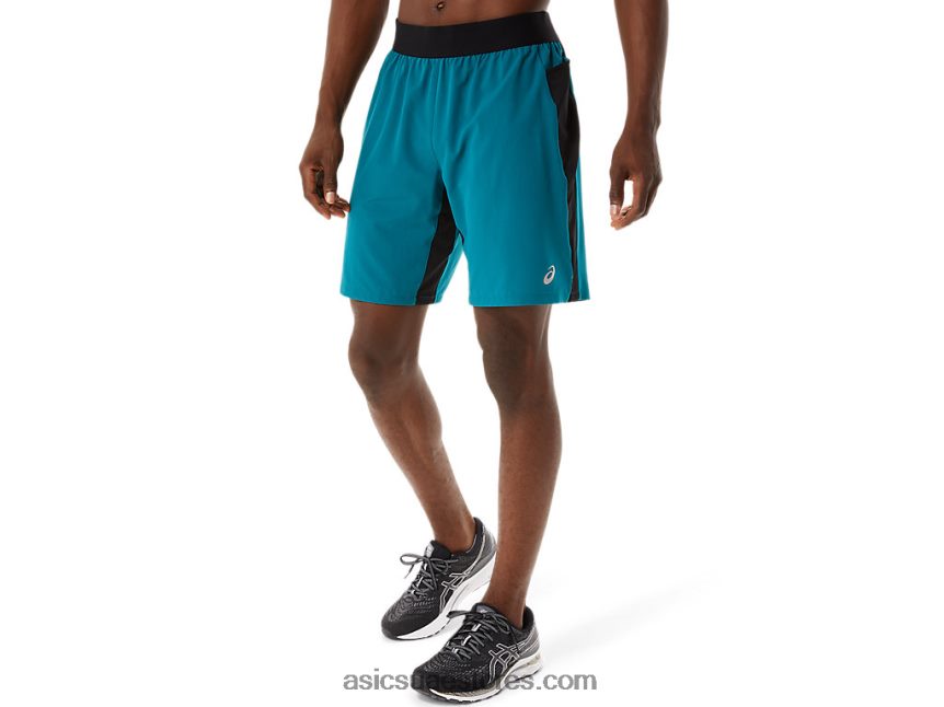 Asics الصنوبر المخملي / أسود الأداء خلاط رجالي 9 إنش قصير 2N24DJ1052