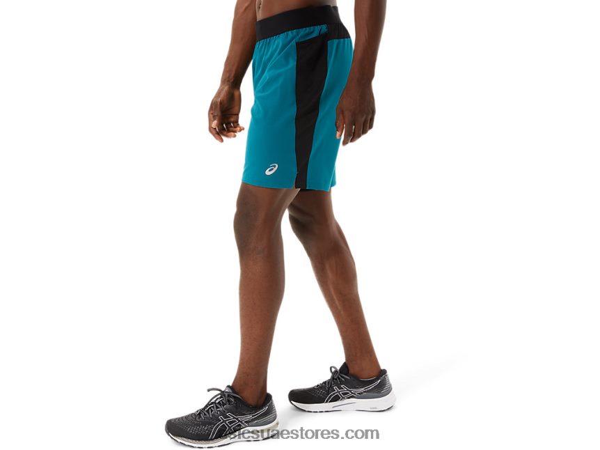 Asics الصنوبر المخملي / أسود الأداء خلاط رجالي 9 إنش قصير 2N24DJ1052
