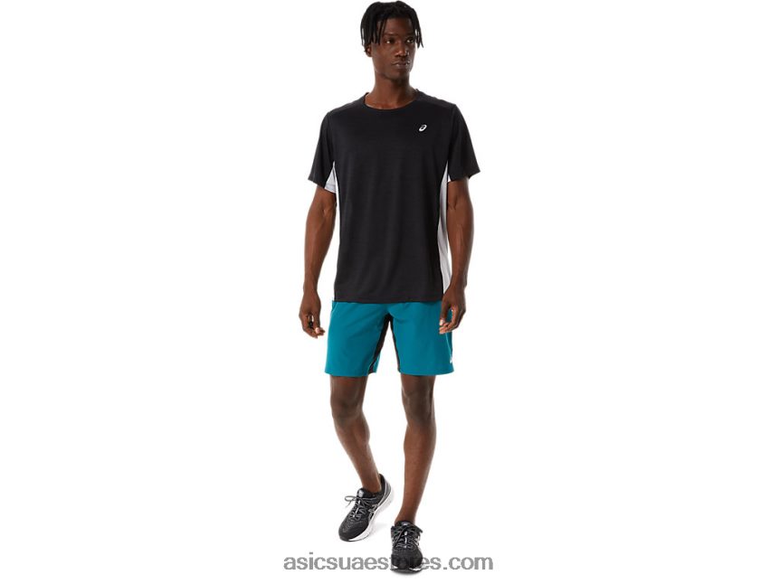 Asics الصنوبر المخملي / أسود الأداء خلاط رجالي 9 إنش قصير 2N24DJ1052