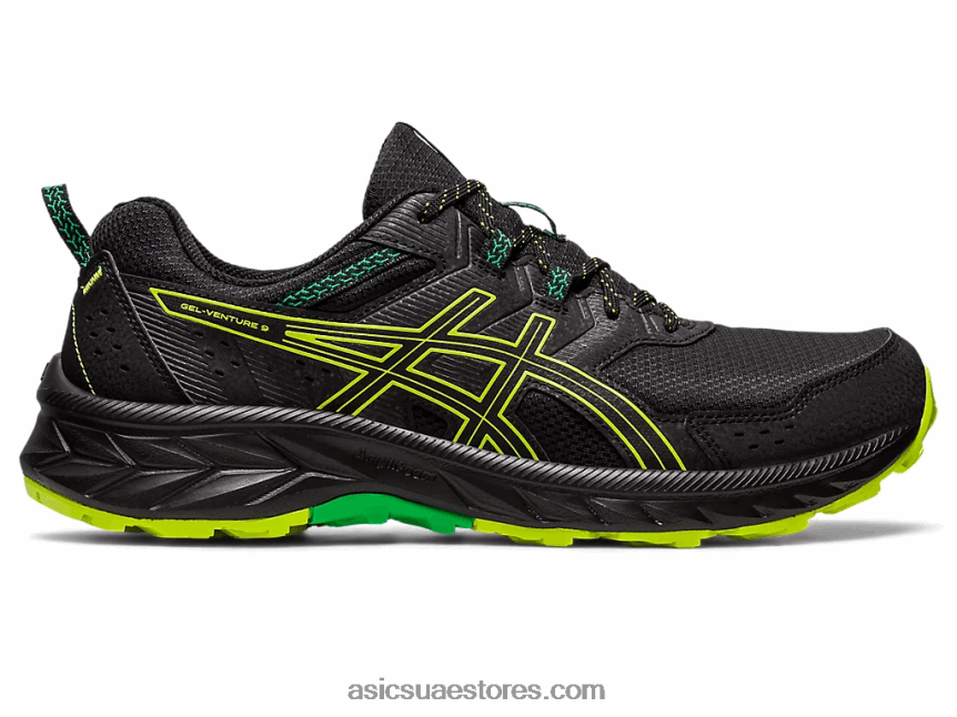Asics أسود / قشر الليمون جل فينشر 9 2N24DJ111