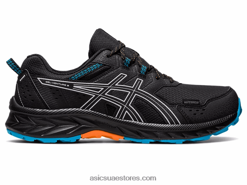 Asics أسود / بنفسجي غامق جل فينشر 9 مقاوم للماء 2N24DJ129