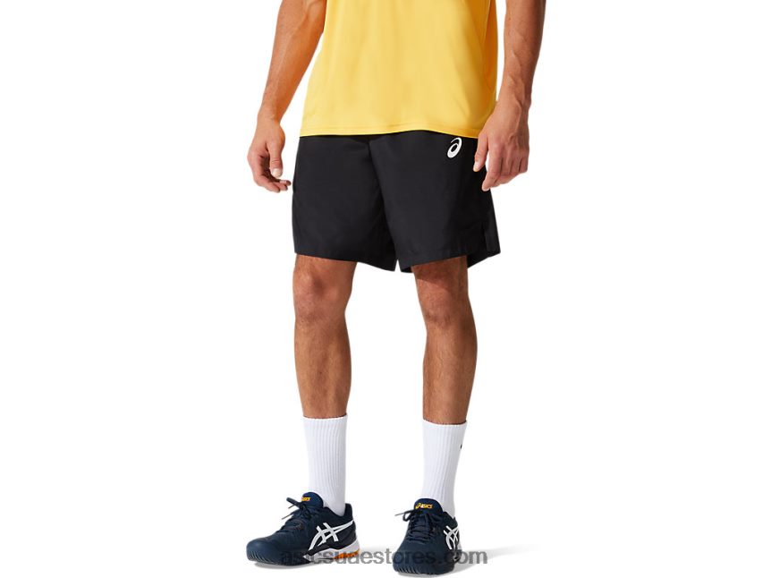 Asics أسود الأداء محكمة الرجال 9 بوصة قصيرة 2N24DJ1961
