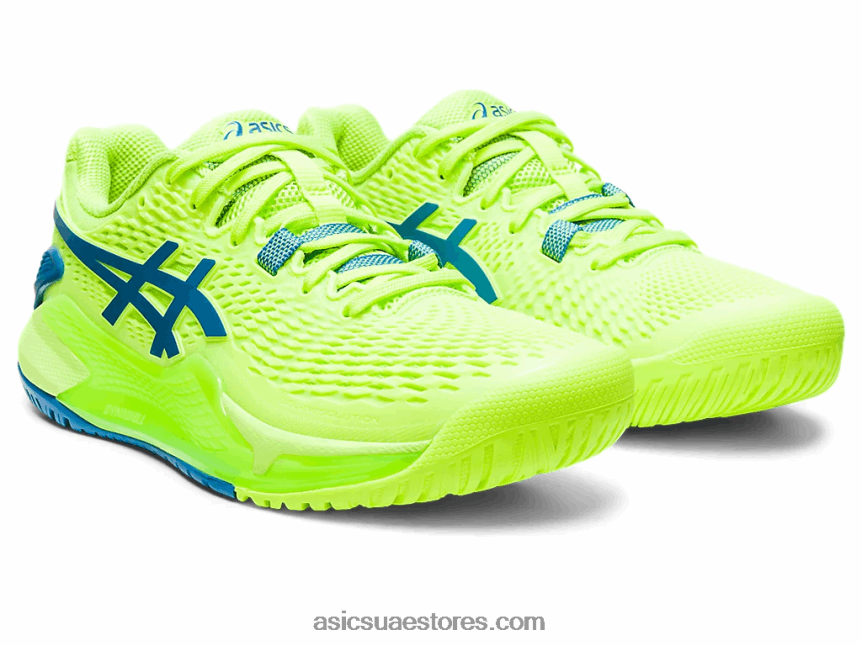 Asics خطر أخضر / أزرق تولد من جديد جل القرار 9 2N24DJ2170
