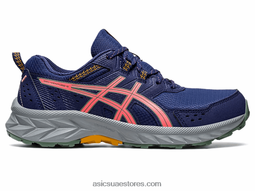 Asics أزرق نيلي / بابايا جل فينشر 9 واسع 2N24DJ2205