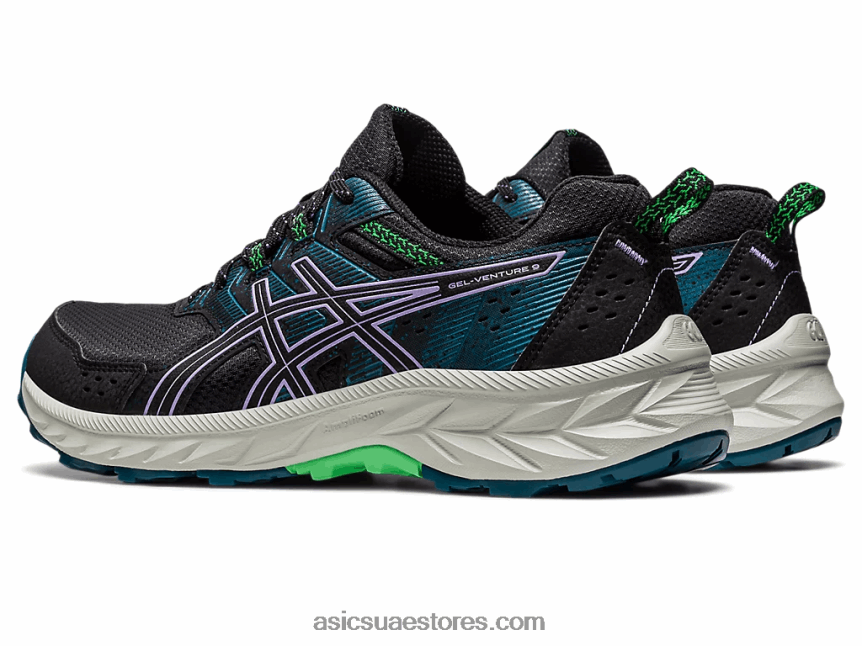 Asics أسود / بنفسجي رقمي جل فينشر 9 2N24DJ2212