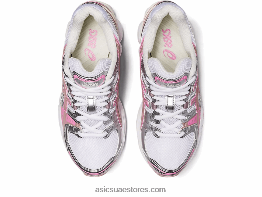 Asics أبيض / فضي نقي جل نيمبوس 9 2N24DJ2255