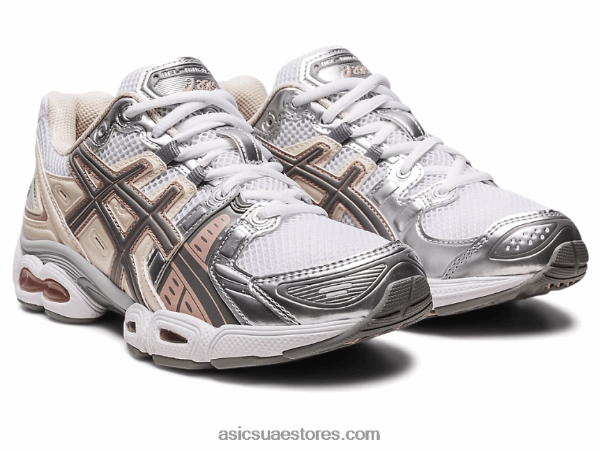 Asics أبيض / دقيق الشوفان جل نيمبوس 9 2N24DJ2302