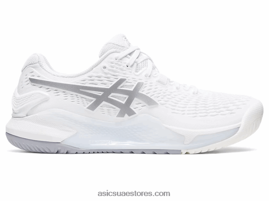 Asics أبيض / فضي نقي جل القرار 9 2N24DJ2390