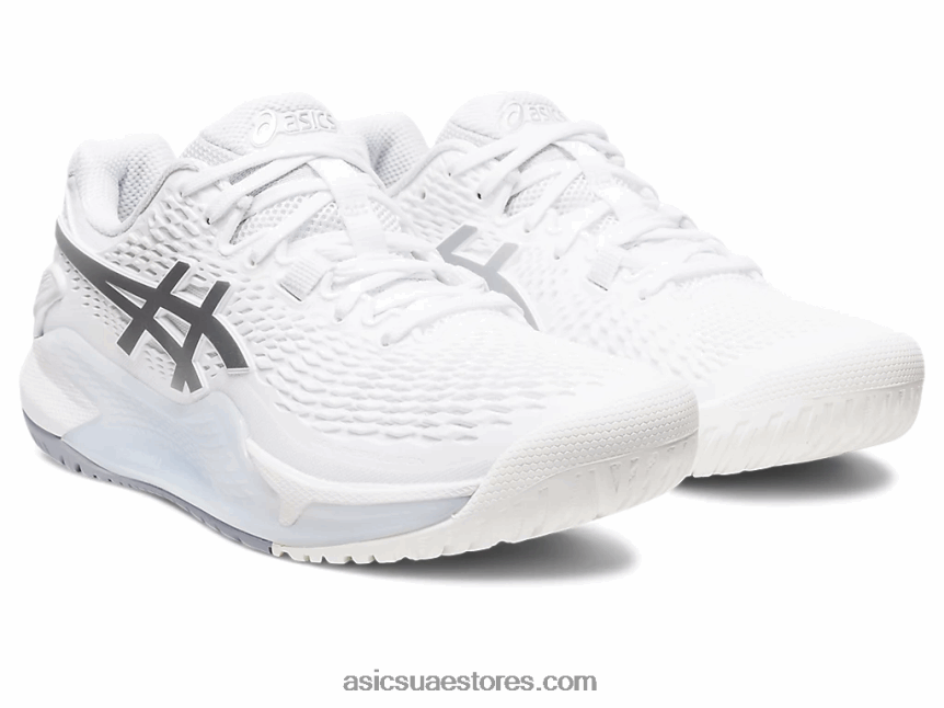 Asics أبيض / فضي نقي جل القرار 9 2N24DJ2390