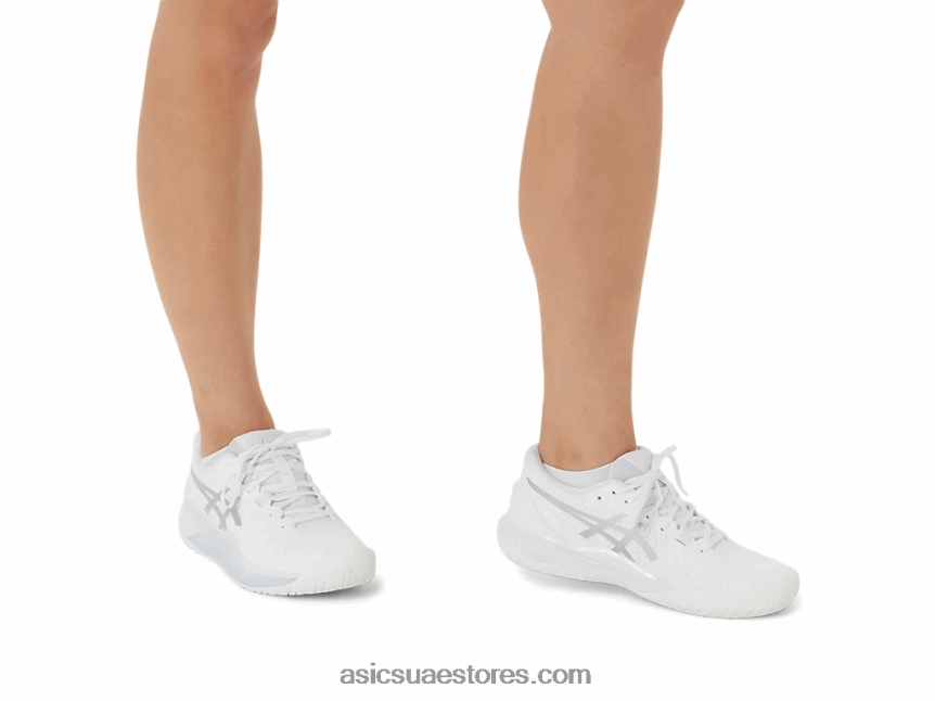 Asics أبيض / فضي نقي جل القرار 9 2N24DJ2390